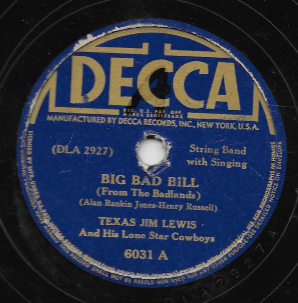 Big Bad Bill / My Bear Cat Mountain Gal