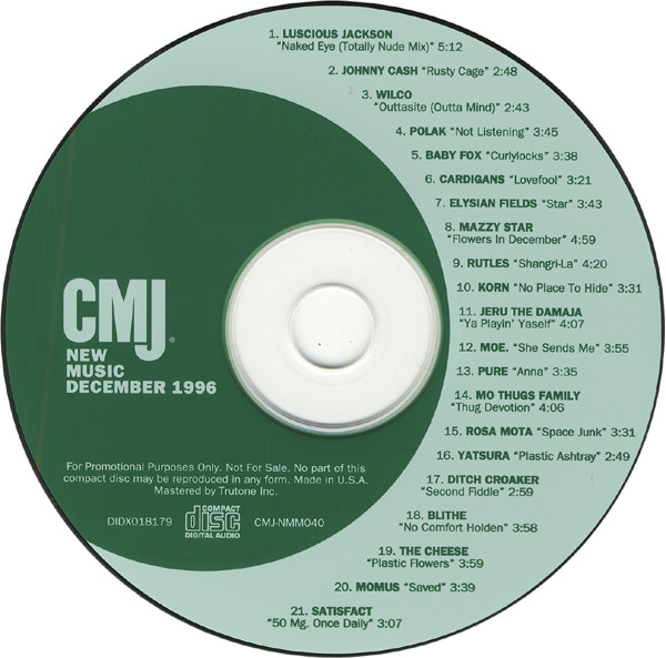 CMJ New Music Monthly Volume 40 December 1996