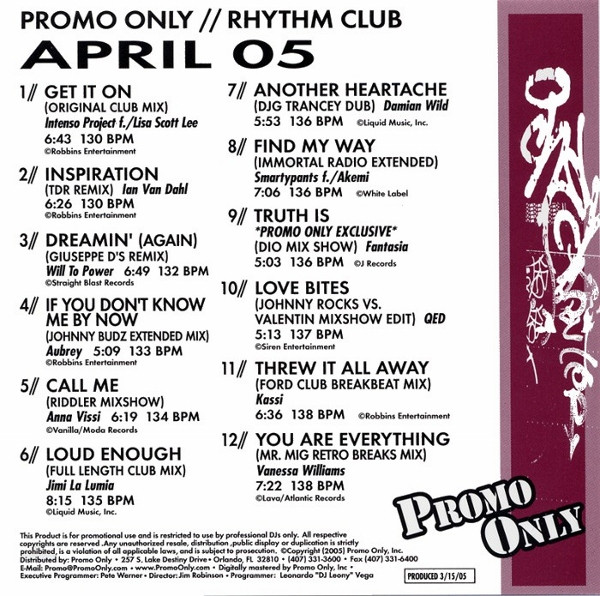 Promo Only Rhythm Club: April 05