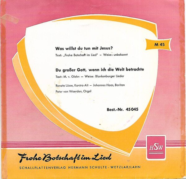 Was Willst Du Tun Mit Jesus? / Du Großer Gott, Wenn Ich Die Welt Betrachte