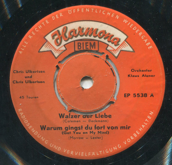 Walzer Der Liebe / Warum Gingst Du Fort Von Mir / Jim, Jonny Und Jonas / Fahr' Mich In Die Welt