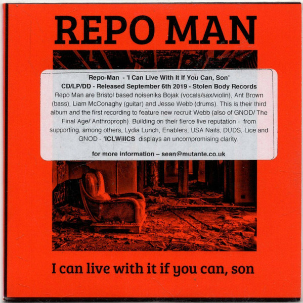 I Can Live With It If You Can, Son 