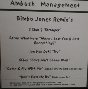 Bimbo Jones Remix's