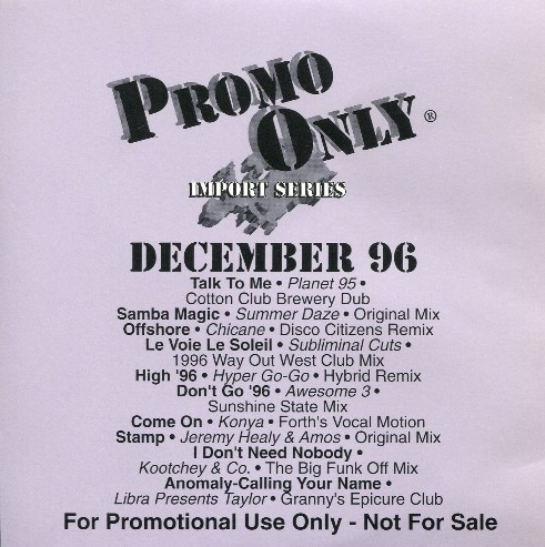 Promo Only Import Club: December 1996