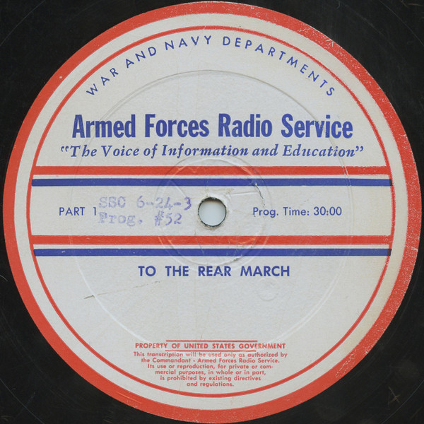 To The Rear March #52