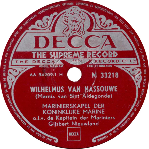 Wilhelmus Van Nassouwe / Wien Neêrlands Bloed