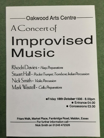 Archif #7: Oakwood Arts Centre 18​/​10​/​1996