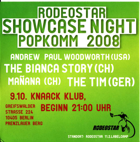 Rodeostar Showcase Night Popkomm 2008