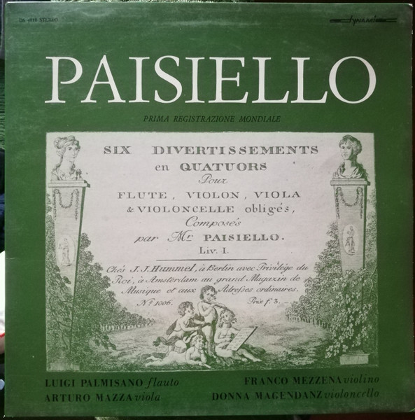 Six Divertissements En Quartuors Pour Flute, Violon, Viola & Violoncelle Obligés
