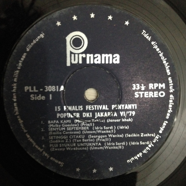 15 Finalis Festival Lagu Populer Dki Jakarta Vi/'79