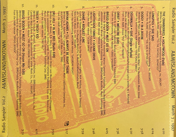  A&M/Island/Motown Radio Sampler Vol. 2 (March 3, 1997)