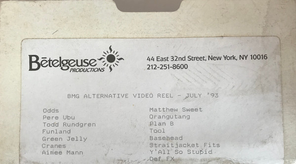 BMG Alternative Video Reel - July '93