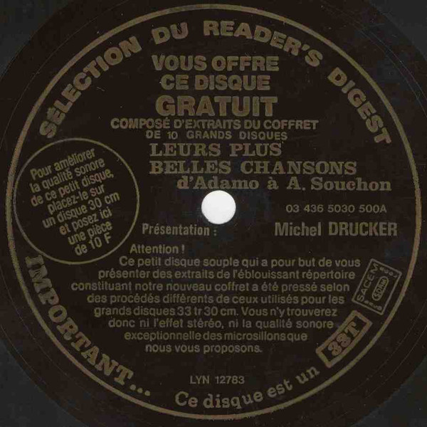 Leurs Plus Belles Chansons (D'Adamo A A. Souchon)