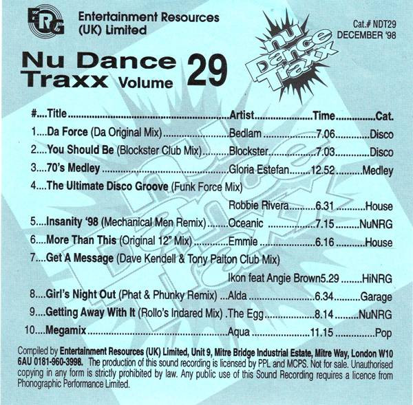 Nu Dance Traxx Volume 29