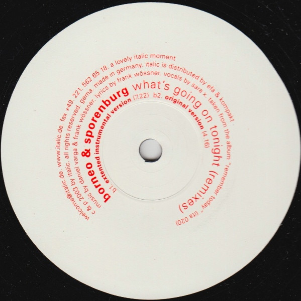 What's Going On Tonight (Remixes)
