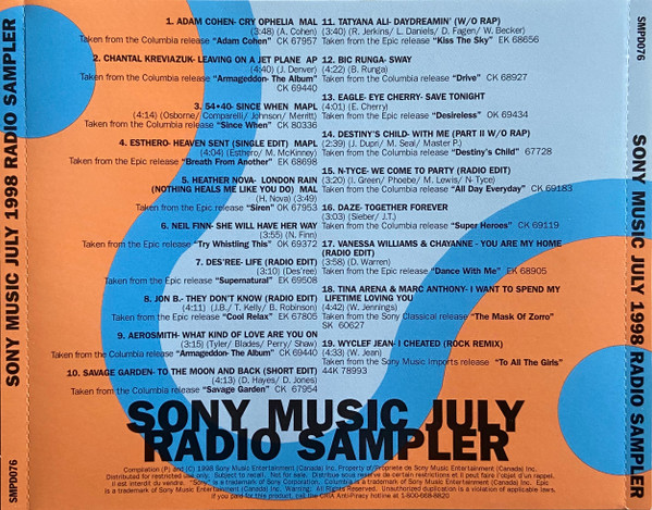 Sony Music Radio Sampler (July 1998)