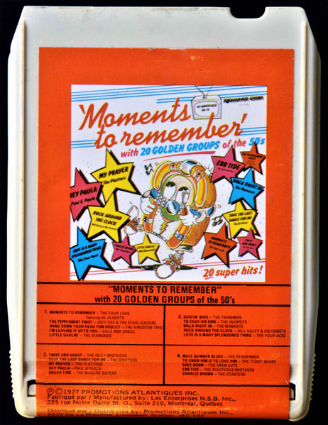 Moments To Remember With 20 Golden Groups Of The 50's