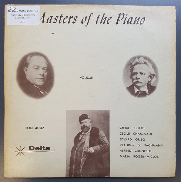 Masters Of The Piano Volume I