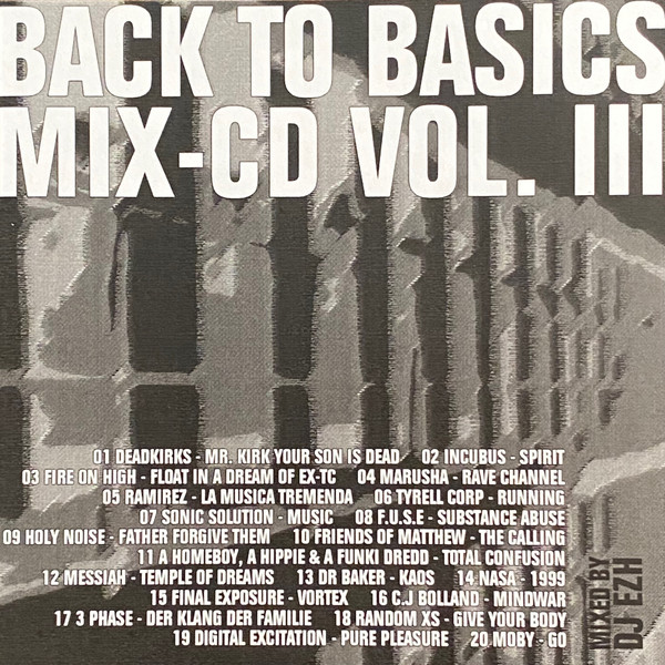 Back To Basics Mix-CD Vol. III