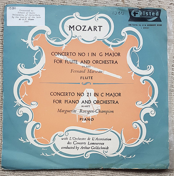 Concerto No.1 In G Major For Flute And Orchestra (K.315) / Concerto No.21 In C Major For Piano And Orchestra (K.467)