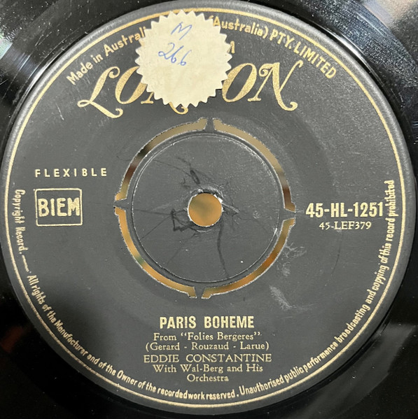 Paris Bohème / Je Suis-Tu Es