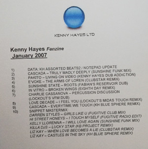 Kenny Hayes Fanzine January 2007