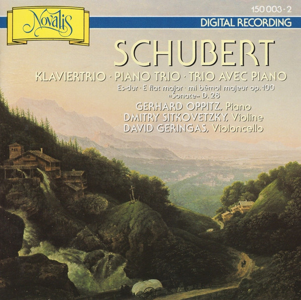 Klaviertrio = Piano Trio = Trio Avec Piano (Es-Dur = E Flat Major = Mi Bemol Majeur) Op. 100 / „Sonate" D. 28