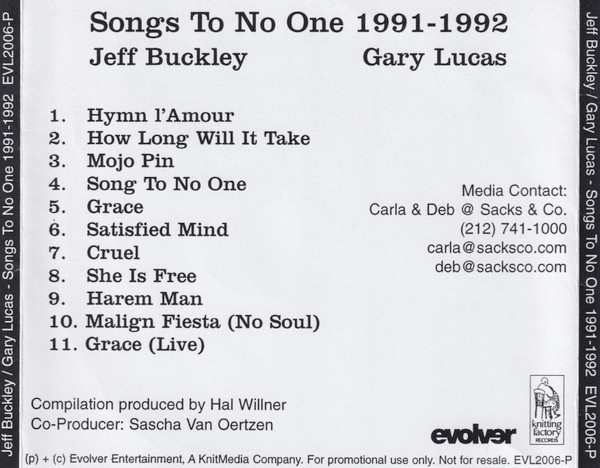 Songs To No One 1991-1992