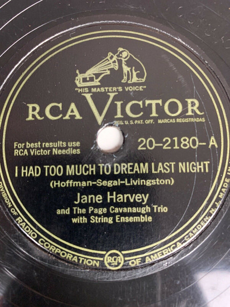 I Had Too Much To Dream Last Night / A Sunday Kind Of Love