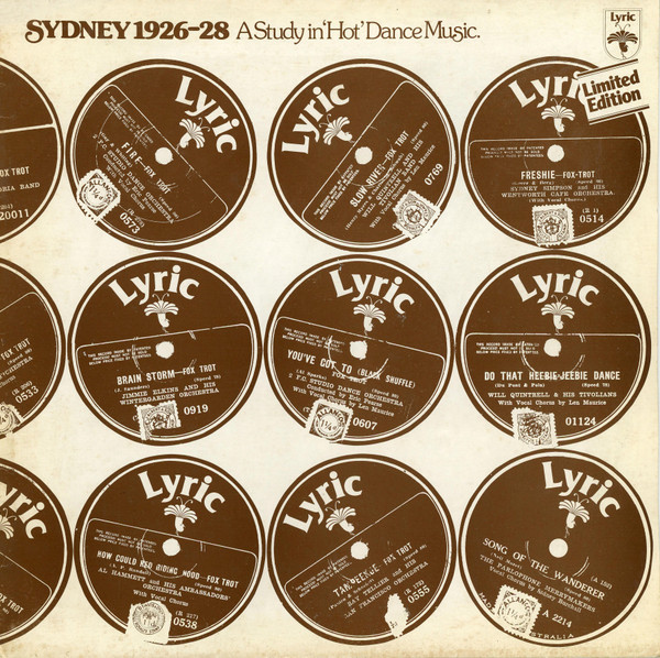 Sydney 1926-28 - A Study In 'Hot' Dance Music