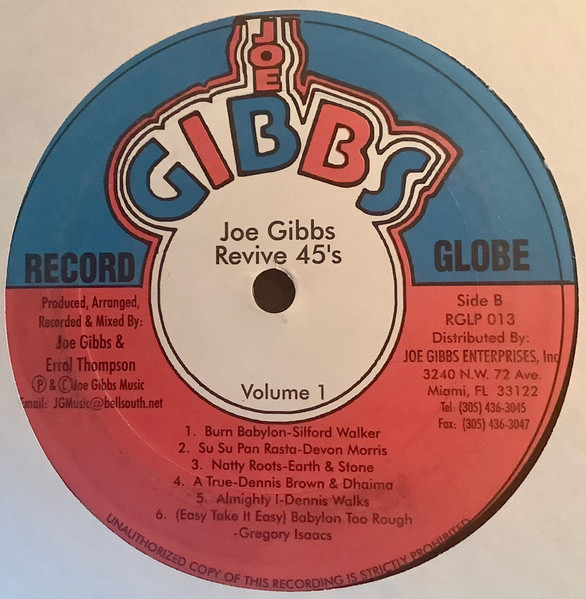 Joe Gibbs Revive 45's Vol. 1