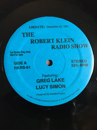 The Robert Klein Radio Show (December 20, 1981)