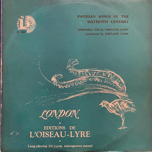 Parisian Songs Of The Sixteenth Century