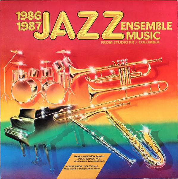 1986-1987 Jazz Ensemble Music From Columbia Pictures Publications