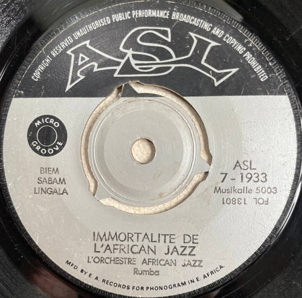 Immortalite De L'African Jazz / Tshandande Ngalula