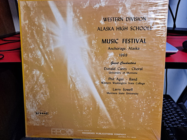 Western Division Alaska High Schools Music Festival Anchorage, Alaska 1969