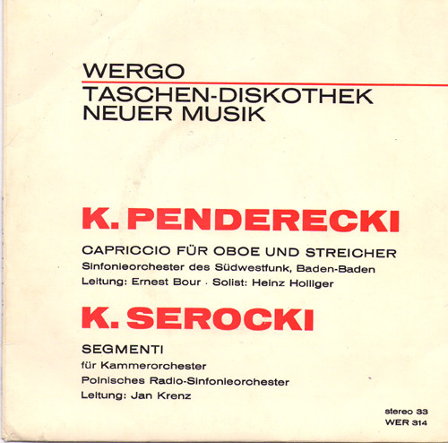 Capriccio Für Oboe Und Streicher / Segmenti
