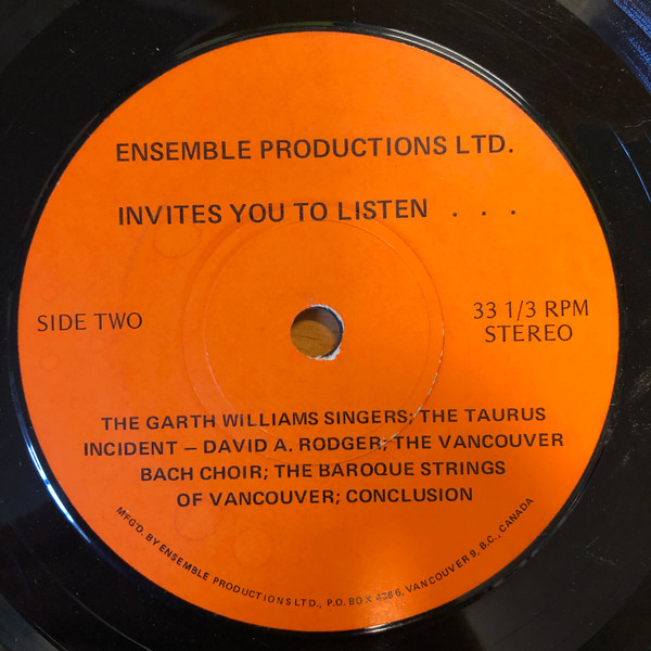 Ensemble Productions Invites You To Listen...