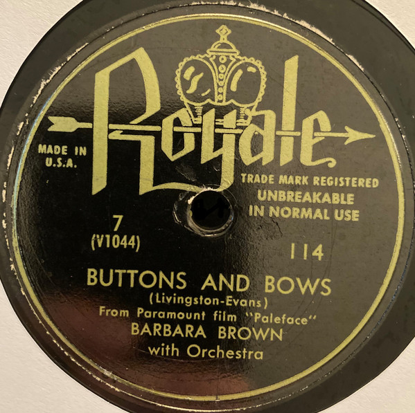 Buttons And Bows / The Yellow Rose Of Texas
