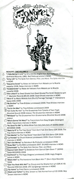 Mongrel Zine Vol. 2 CD Comp
