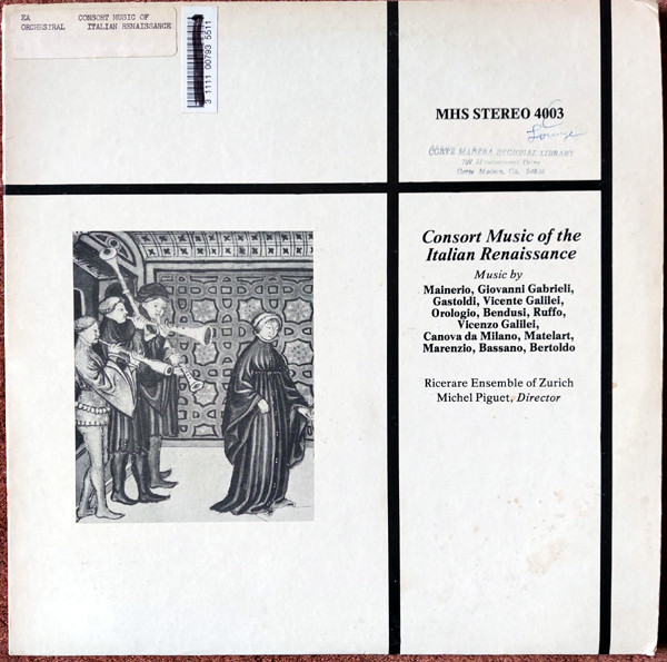 Consort Music Of The Italian Renaissance