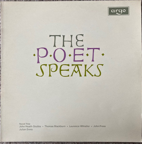 The Poet Speaks (Record Three)
