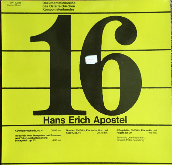 Kammersymphonie, Op. 41 / Intrade Für Neun Trompeten, Drei Posaunen, Zwei Tuben, Sechs Hörner Und Schlagwerk, Op. 23 / Quartett Für Flöte, Klarinette, Horn Und Fagott, Op. 14 / 5 Bagatellen Für Flöte, Klarinette Und Fagott, Op. 20