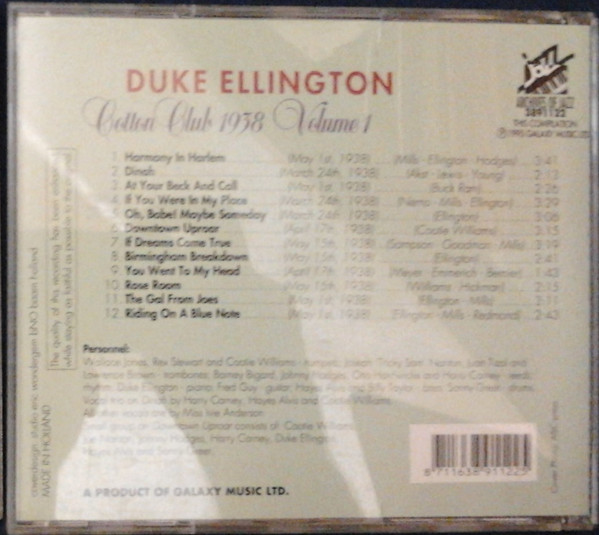 Cotton Club 1938 - Volume 1