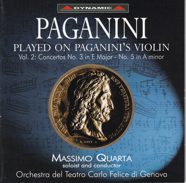 Played On Paganini's Violin Vol. 2 Concertos No. 3 In E Major - No. 5 In A Minor