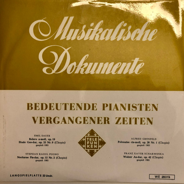 Bolero A-Moll, Op. 19 / Etude Ges-Dur, Op. 25 Nr. 9 / Nocturne Fis-Dur, Op. 15 Nr. 2 / Polonaise Cis-Moll, Op. 26 Nr. 1 / Walzer As-Dur, Op. 42