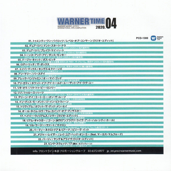 Warner Time 04 International Hits Compilation 2020