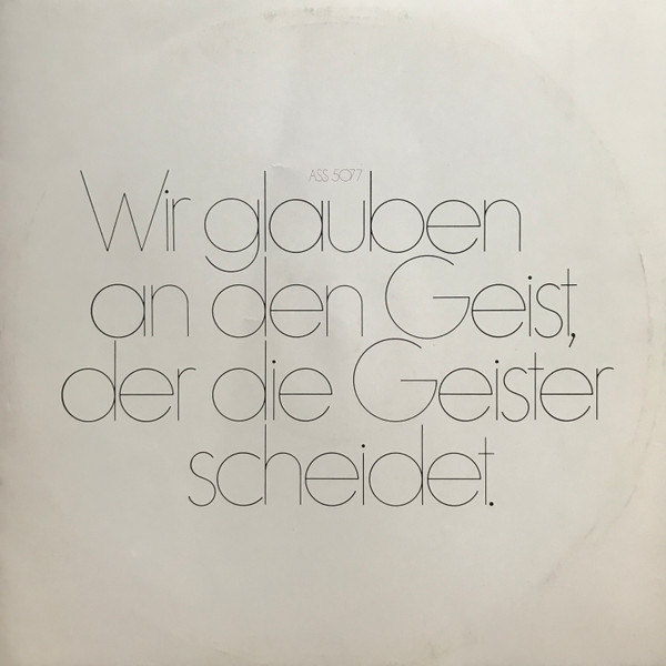 Wir glauben an den Geist, der die Geister scheidet