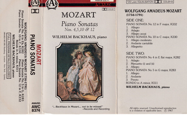 Piano Sonatas Nos. 4, 5, 10 & 12