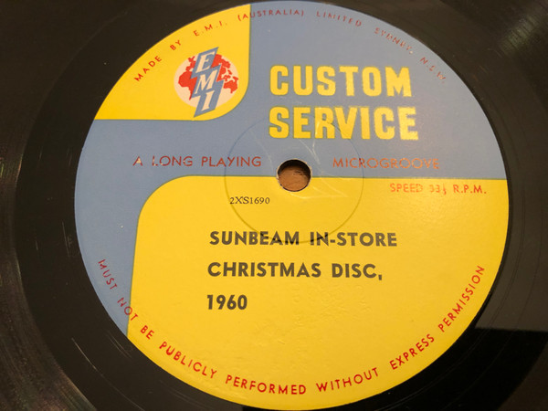 Sunbeam In-Store Christmas Disc,1960
